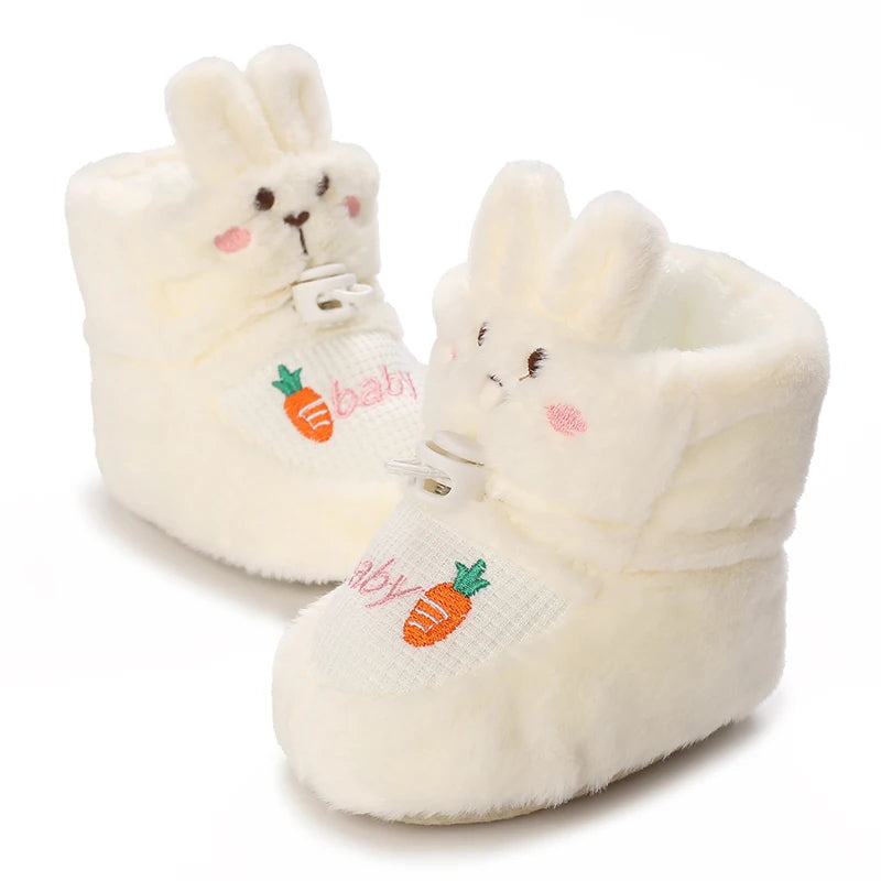 Cute Rabbit Design Baby Warm First Walker Shoes