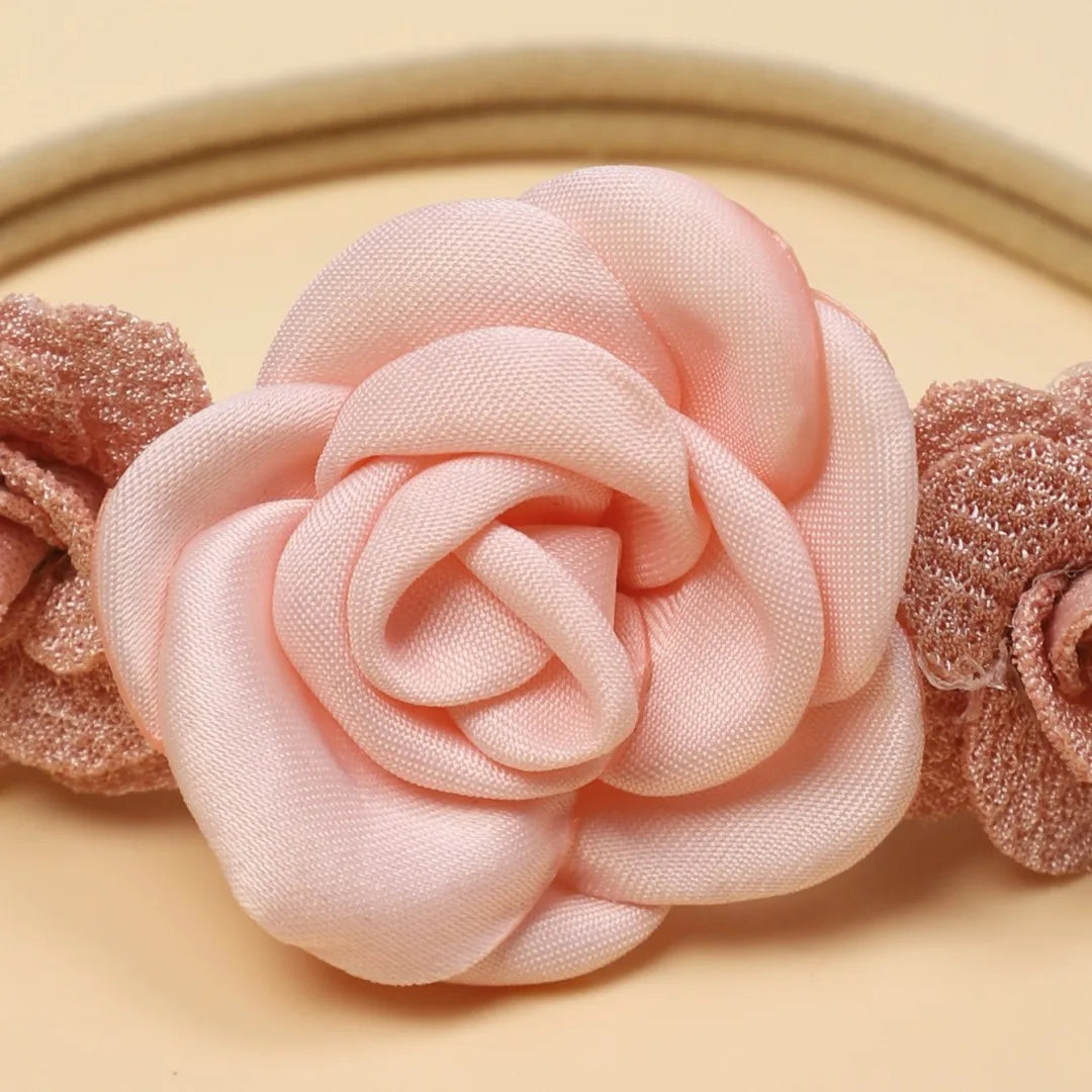 Flower Design Baby Girl Elastic Headband 3Pcs/Set