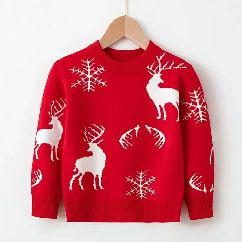 Baby Kids Long Sleeves Christmas Design Winter Sweater