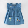 Kids Girls Floral Summer Casual Jeans Dresses childrensterritory