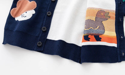 Cartoon Print Kids Long Sleeves Winter Sweater childrensterritory