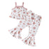 Kids Girls Floral Print Sleeveless 2Pcs Summer Outfit Set childrensterritory