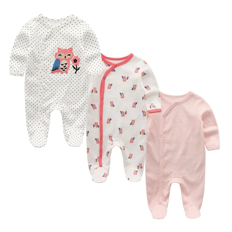 Baby Long Sleeve Cartoon Print Overall Romper