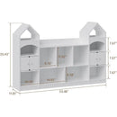 Kids' Large Castle Design Bookshelf and Toy Organizer
