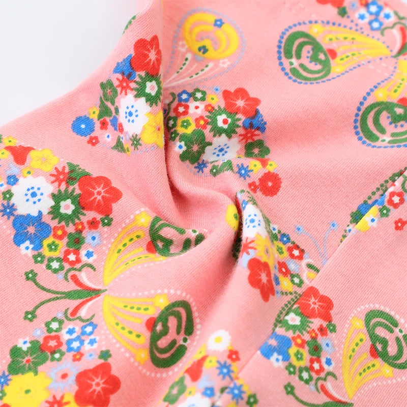 Girls Butterfly Print Cotton Casual leggings childrensterritory