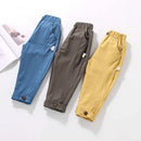 Solid Color Casual Style Trousers For Little Girls childrensterritory