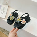 Open Toe Flower Lace Anti Slip Girls Sandals