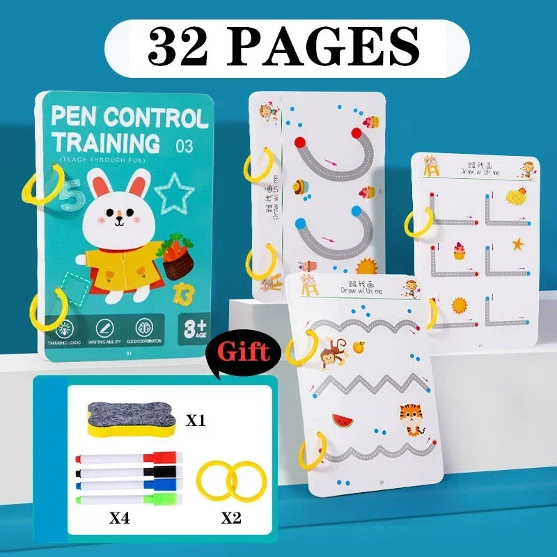 Kids Reusable Magical Tracing Workbook Learning Copybook childrensterritory
