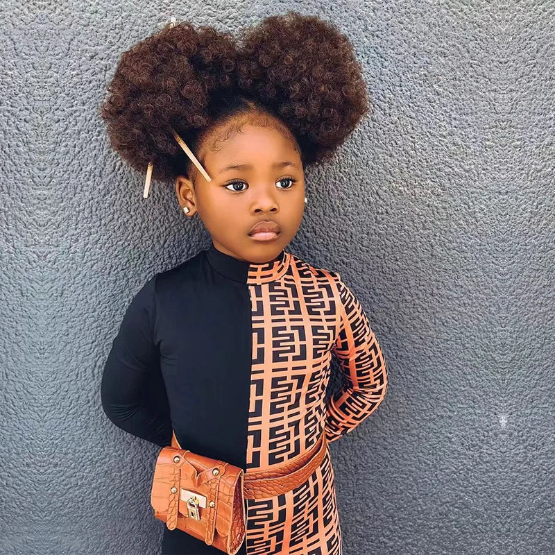 Kids Girls Patchwork Long Sleeve Romper/Jumpsuit