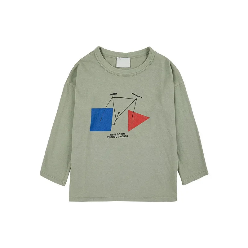 Kids Boys and Girls Trendy Long Sleeve Cool Cartoon Tops childrensterritory