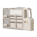 Kids Toy Storage Organizer with Three Cabinets and Ten Toy Bins
