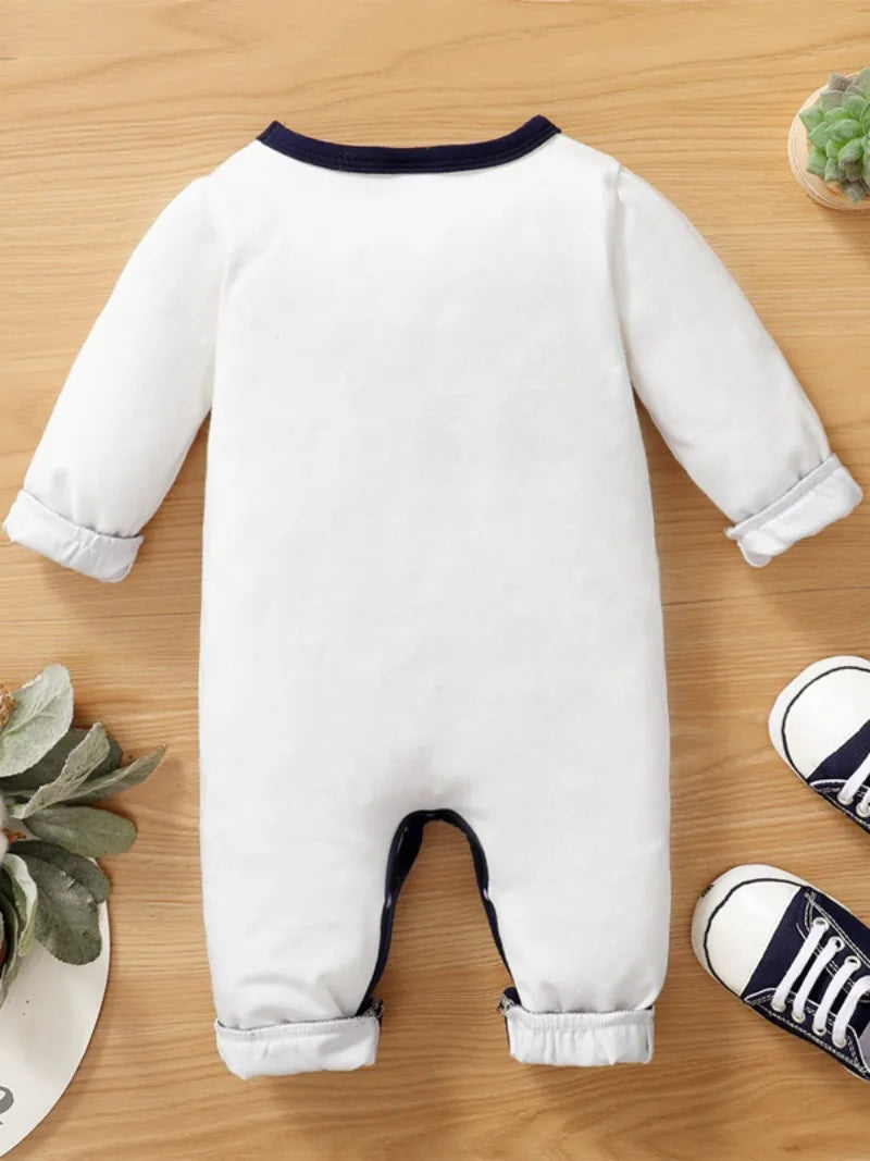 Short Sleeve Printed Baby Boy Romper