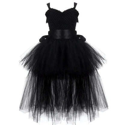 Kids Girls V-neck Evening Birthday Party Tulle Dresses childrensterritory