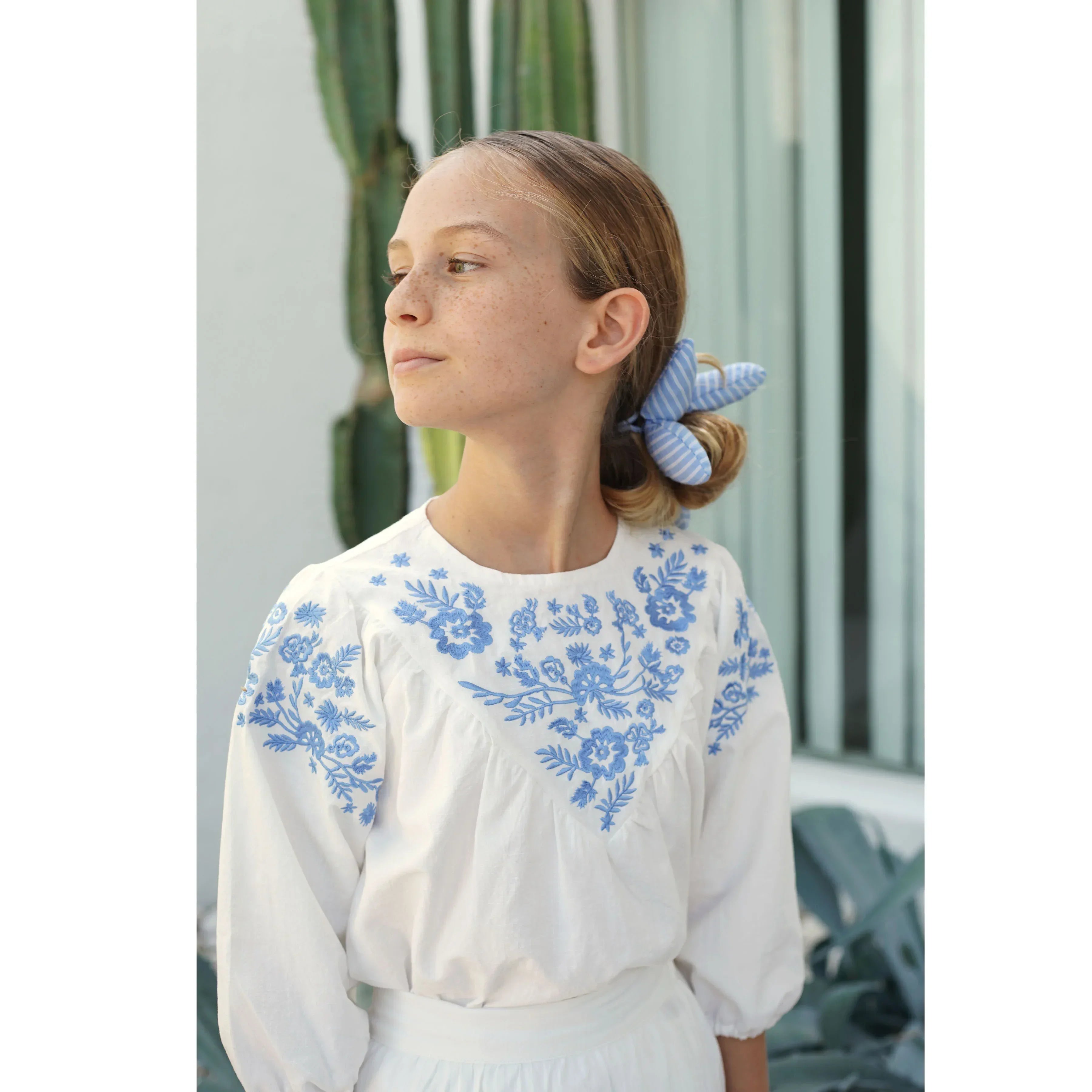 Embroidery Design Cotton Matching Clothing Set