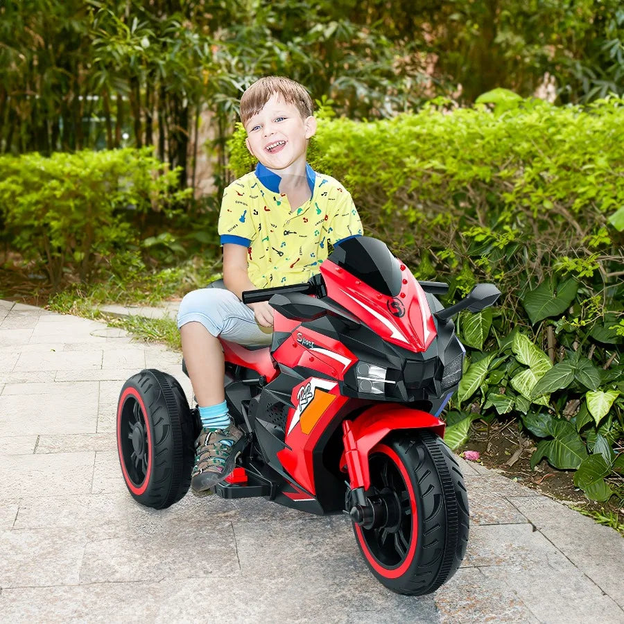 Light-Wheeled, 12V Electric Ride-on Motorcycle for Kids