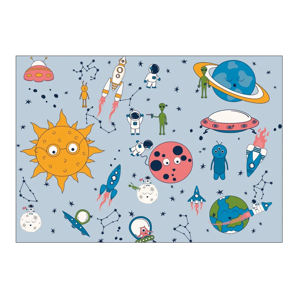 Cartoon Animal Pattern Non-slip Children Rooms Carpets