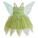 Sleeveless Butterfly Design Princess Puffy Dress For Girls childrensterritory