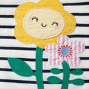 Girls Soft Cartoon Flower design Striped T Shirts childrensterritory