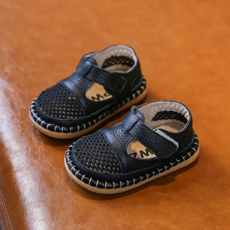 Anti-collision Baby Girls Boys Soft Bottom Leather Shoes childrensterritory