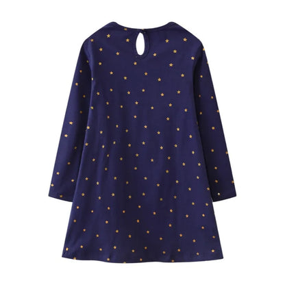 Kids Girls Long Sleeve Princess Embroidery Dresses for Winter childrensterritory