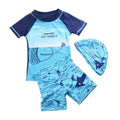 3pc Baby/Kids Boys Sun Protection Swimwear With Hat