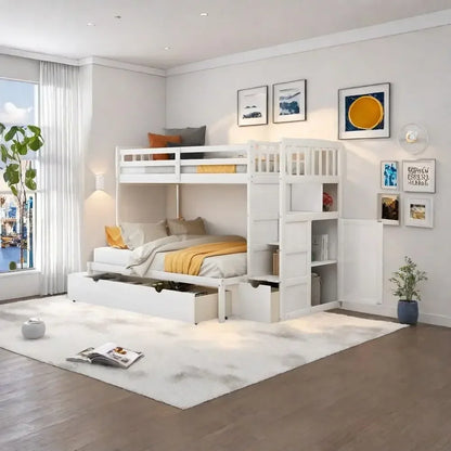 Twin over Twin Bunk Bed for Kids&