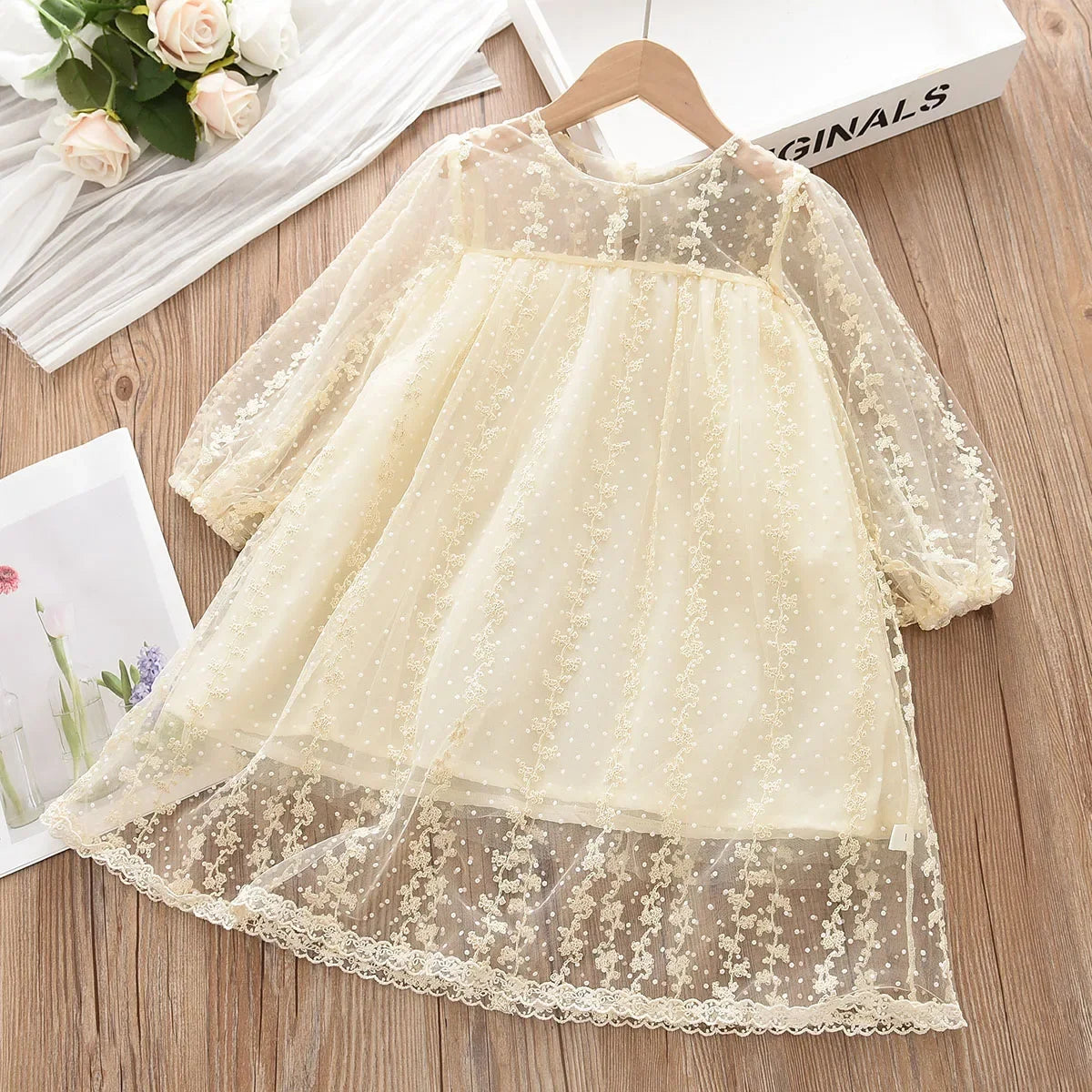 Little Girls Long Sleeve Weddings Dresses childrensterritory