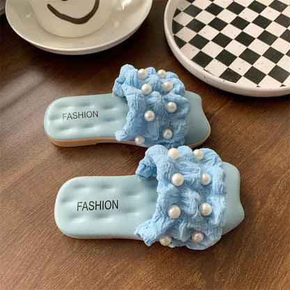 Korean Version Flat Summer Slippers for Kids Girls