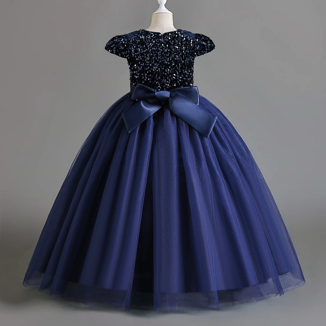 Teenage Girls Elegant Long Tulle Sequined Princess Party Dresses childrensterritory
