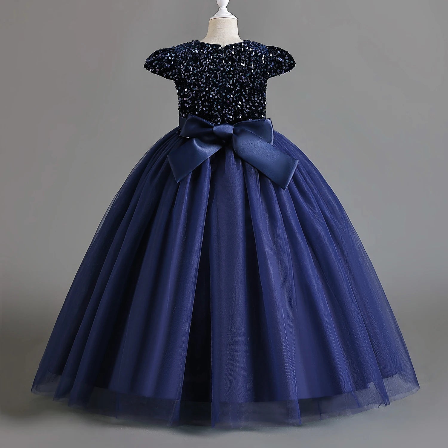 Teenage Girls Elegant Long Tulle Sequined Princess Party Dresses childrensterritory