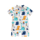 Cartoon Dinosaur Printed Baby/Kids Boys Zipper Swimsuit childrensterritory