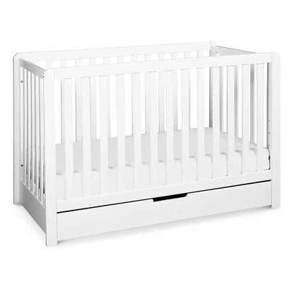 White, 4-in-1 Convertible Crib with Trundle Drawer childrensterritory