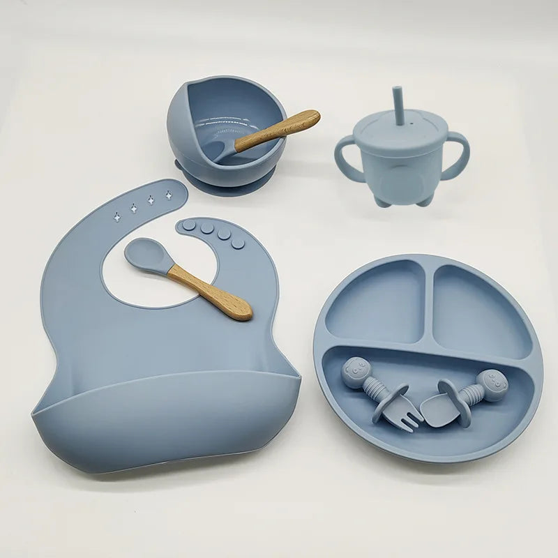 Baby 6/8-piece Silicone Tableware Set