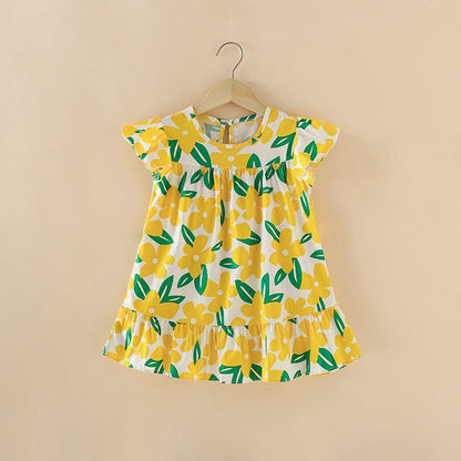 Kids Girls Floral Summer Princess Party Dresses childrensterritory