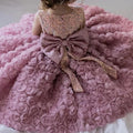 All Over Flower Decorated Birthday/Wedding Party Girls Dress