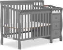 Steel Grey 3-in-1 Changing Table and Full-Size Crib Combo