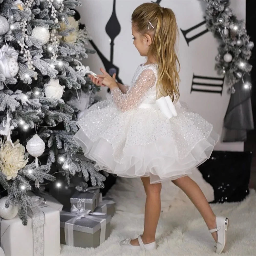 Baby/Kids Girls Sparkly Sequins Tutu Birthday Party Dress