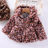 Leopard Print Girls Loose Warm Hooded Jackets childrensterritory