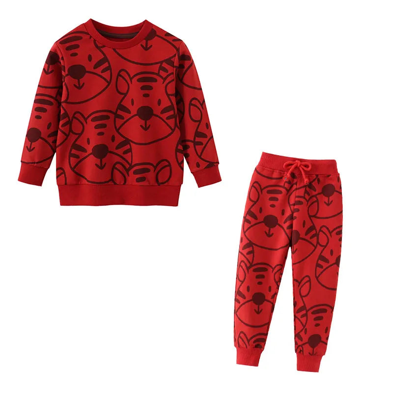 Animals and Flowers Print Kids Girls Clothing Sets childrensterritory