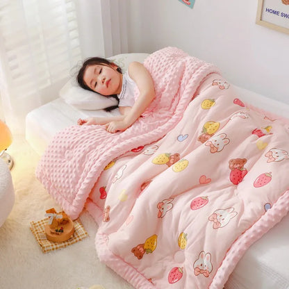 Soft Breathable Warm Baby Thick Quilted Blanket