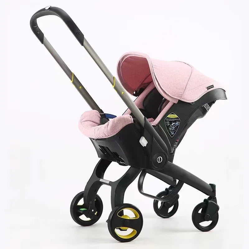 Foldable 3-in-1 Baby Carriage Prams with Car Seat childrensterritory