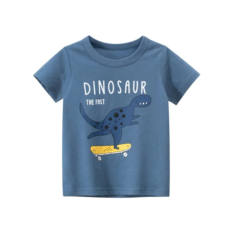 Cartoon Design Soft Cotton Summer Tees/T-shirts for Kids childrensterritory