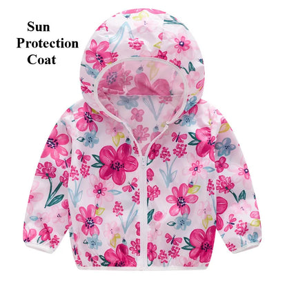 Toddler Girl Boy Hooded Sunscreen Outwear/Jacket childrensterritory