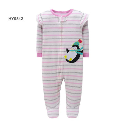 Newborn One-Piece Cotton Rompers with Zipper for All Seasons childrensterritory