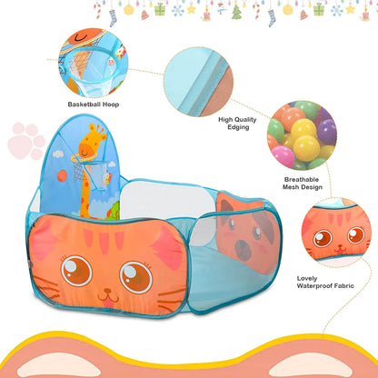 Portable Ball Pit Play Tent with Basket Toy for Baby childrensterritory