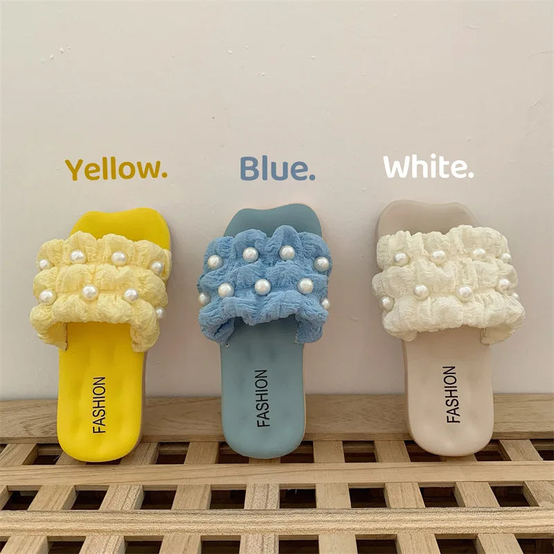 Korean Version Flat Summer Slippers for Kids Girls