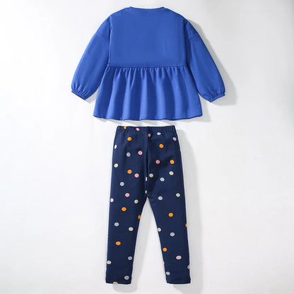 Kids Girls Cartoon Rainbow Sweatshirts and Legging Sets childrensterritory