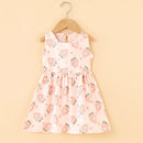 Kids Girls Cartoon Pattern Summer Party Dresses