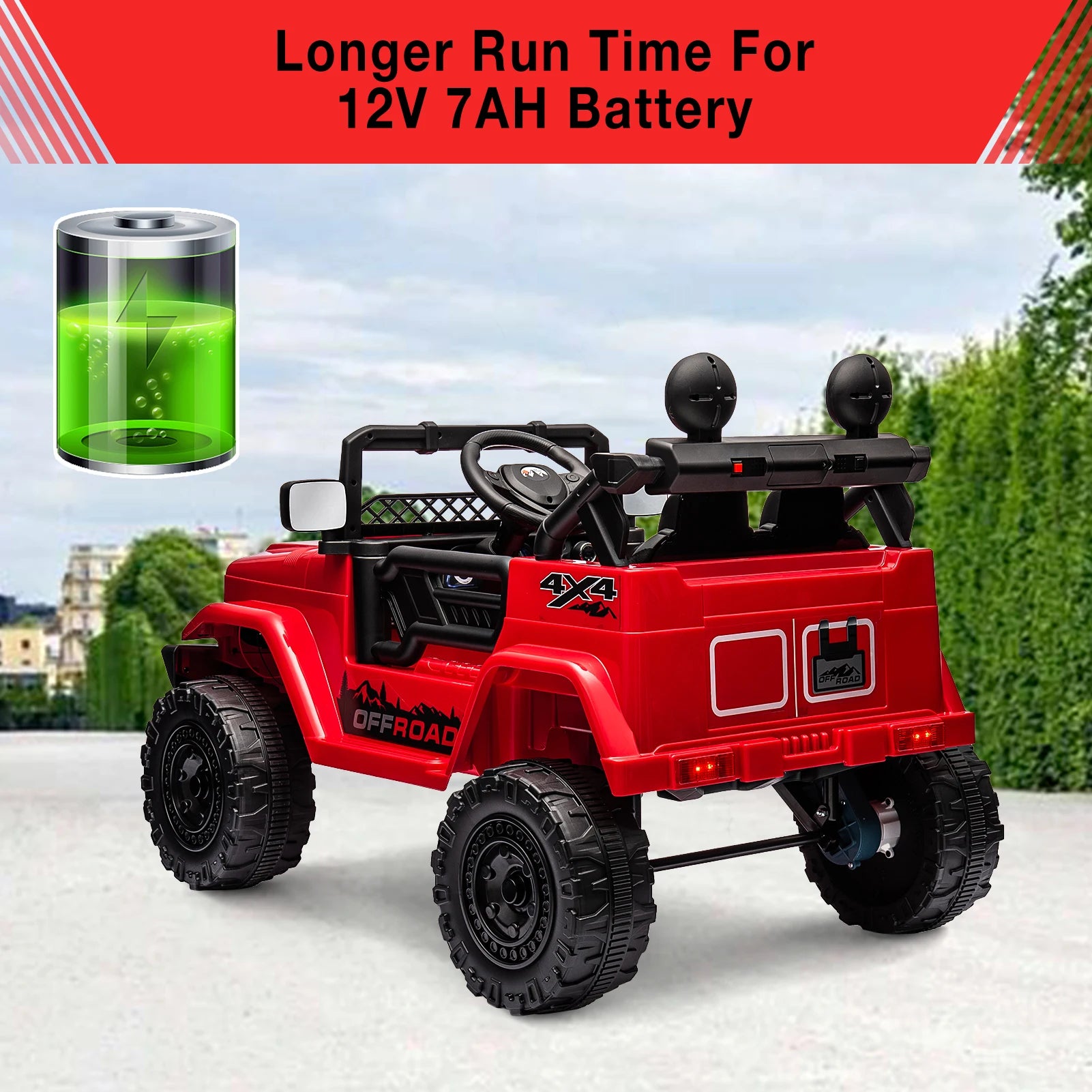 Kids Ride On Remote Control 12V Truck with Led Lights childrensterritory