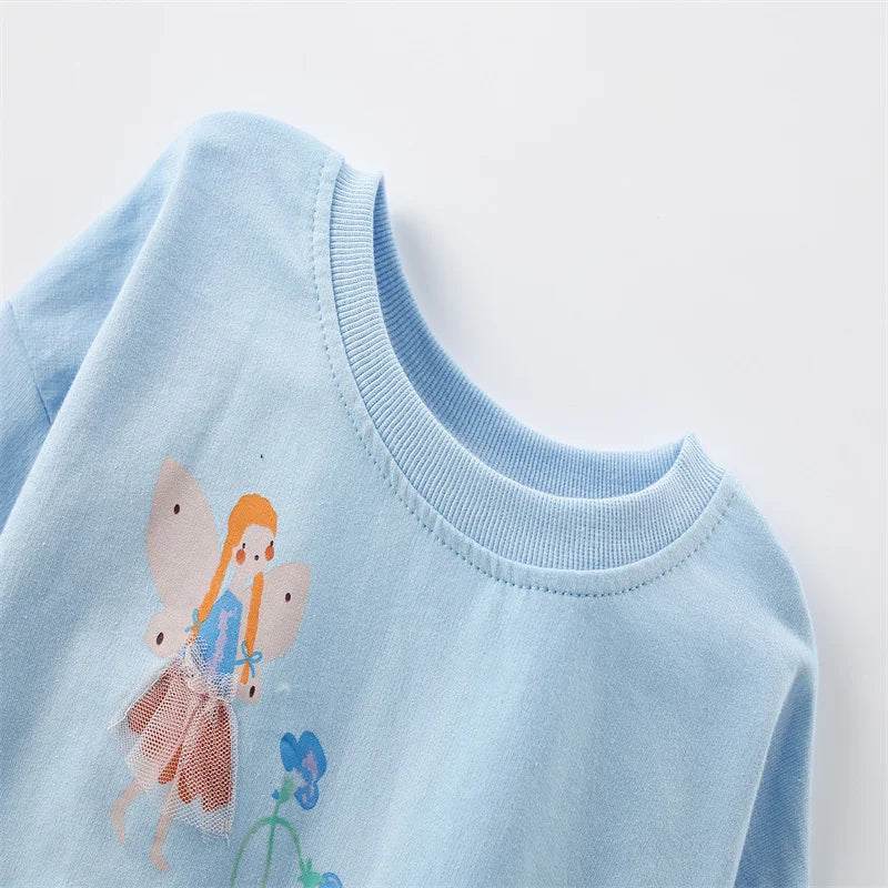 Little Girls Cartoon Animal Print Autumn Clothing Sets childrensterritory
